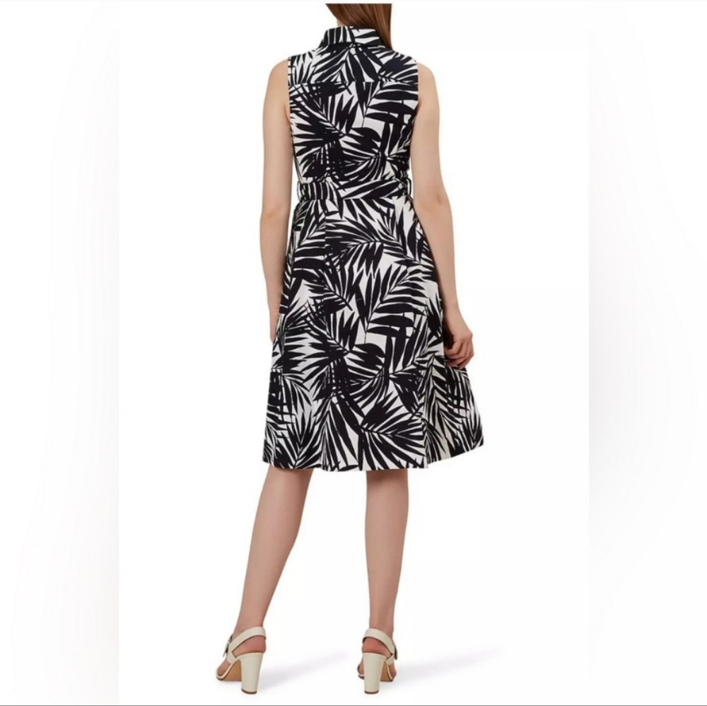 Hobbs London Clarence Midi Dress Palm Print size 10 - Picture 2 of 10